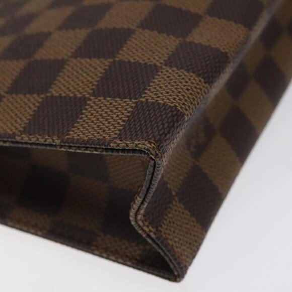 LOUIS VUITTON Damier Ebene Posh Toilette 26 Pouch N47543 LV Auth 120246 - Picture 3 of 16